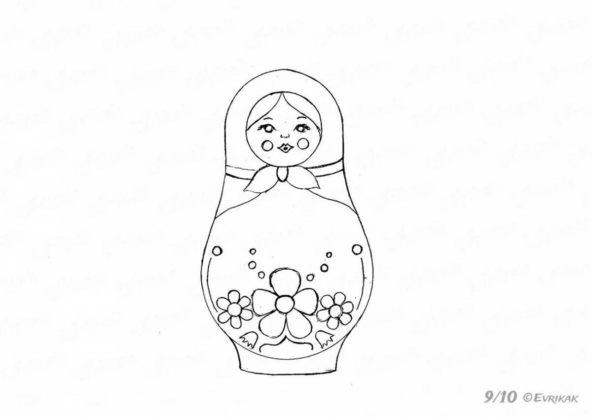 Playful Sergiev Posad nesting doll