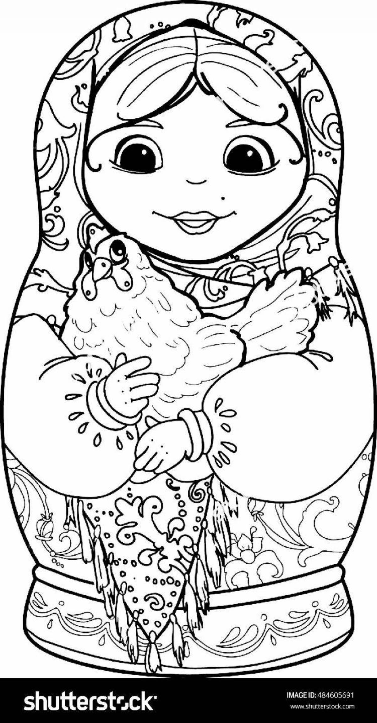 Exquisite Sergiev Posad nesting doll