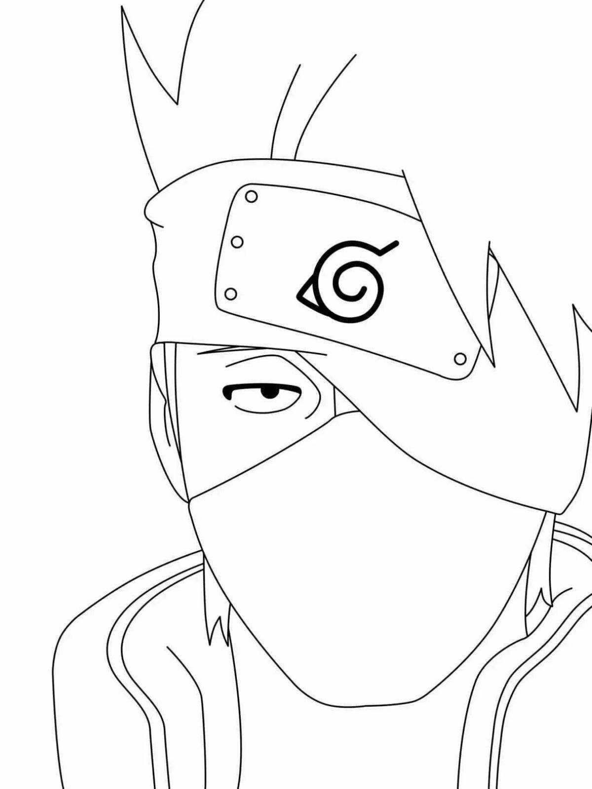 Mysterious naruto coloring page