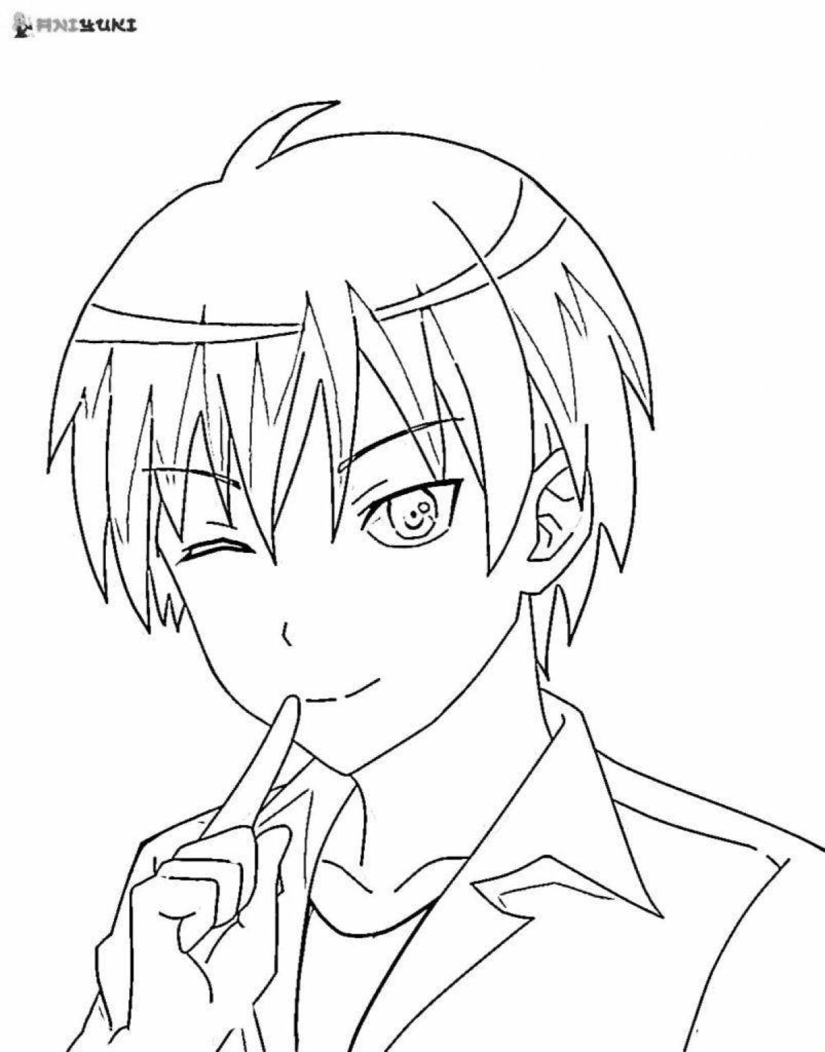 Очаровательная аниме-раскраска класса ассасинов