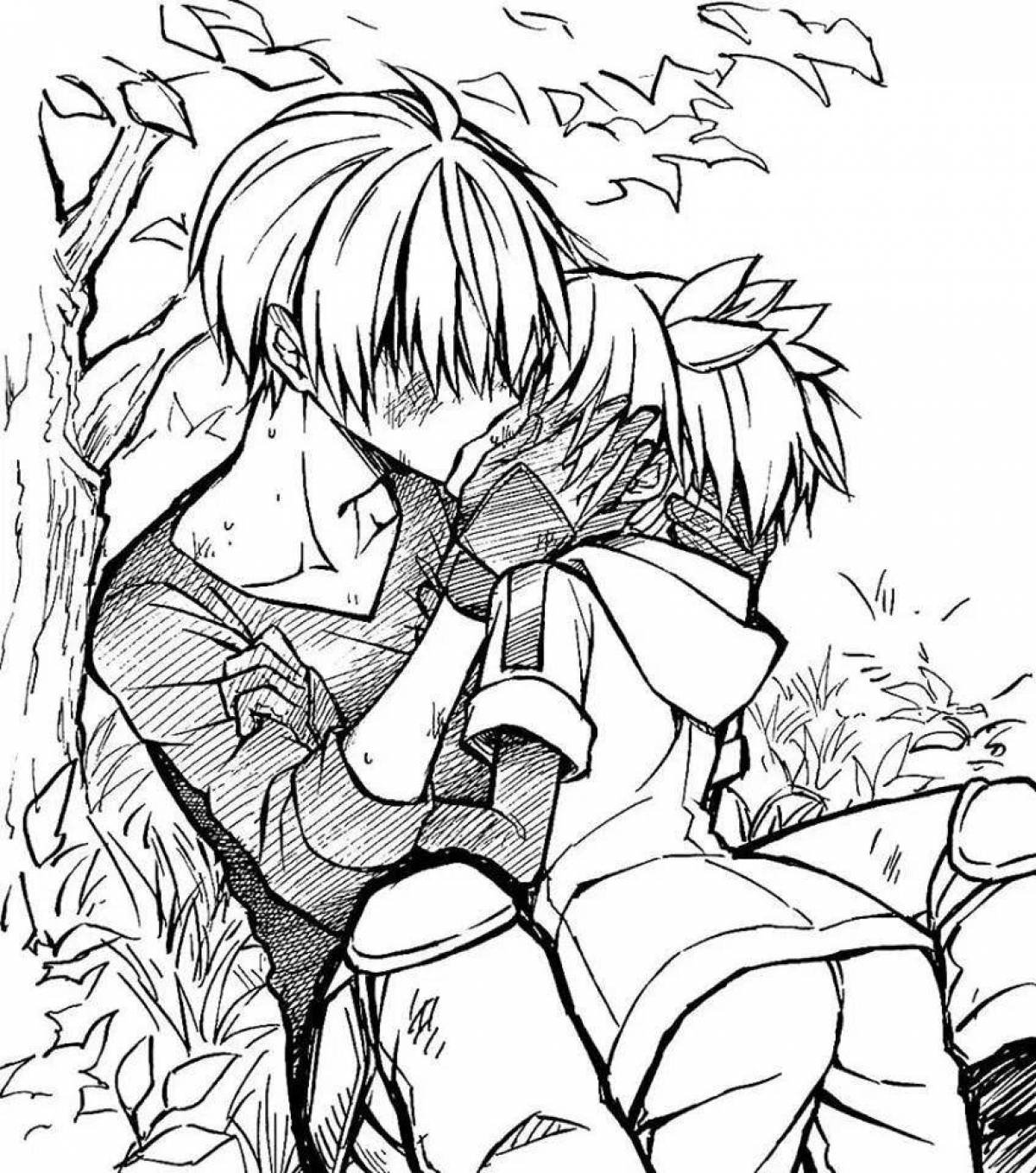 Анимированная страница раскраски класса ассасинов из аниме