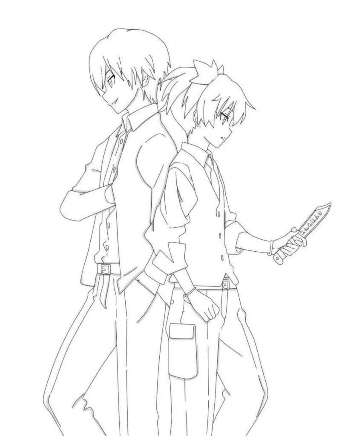 Smooth assassin class anime coloring book