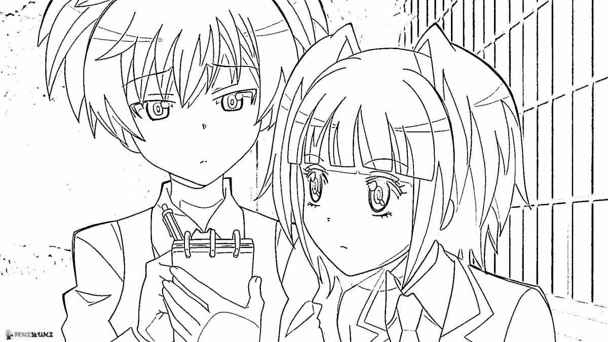 Раскраска роскошный аниме-убийца класса