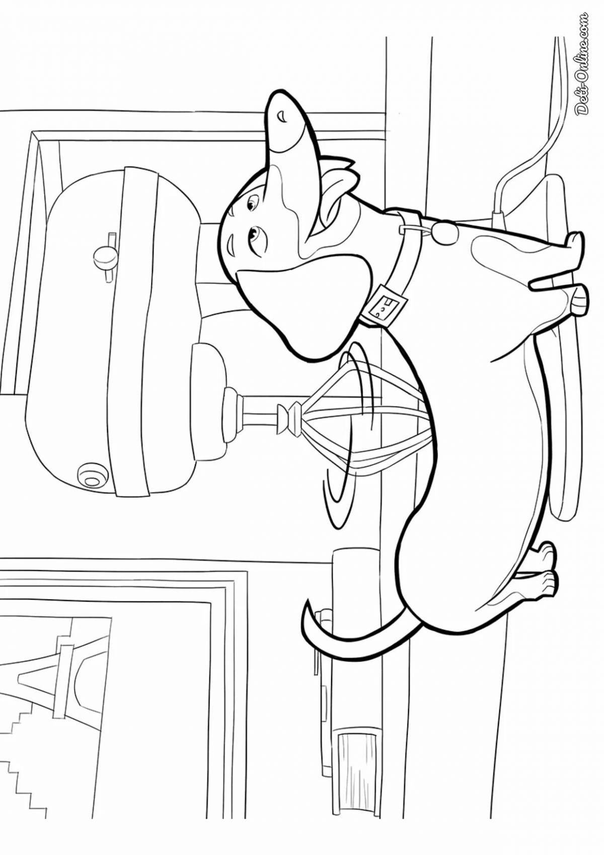 Pet life coloring page