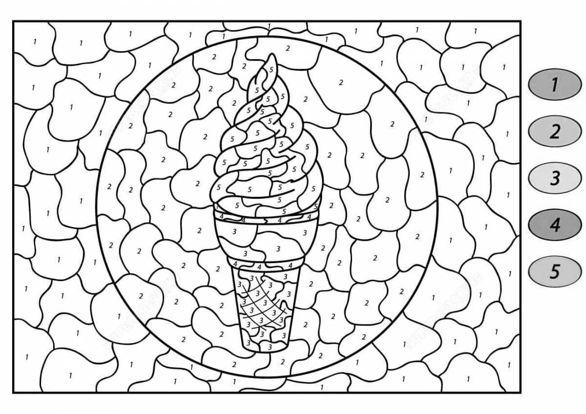 Magic coloring by numbers