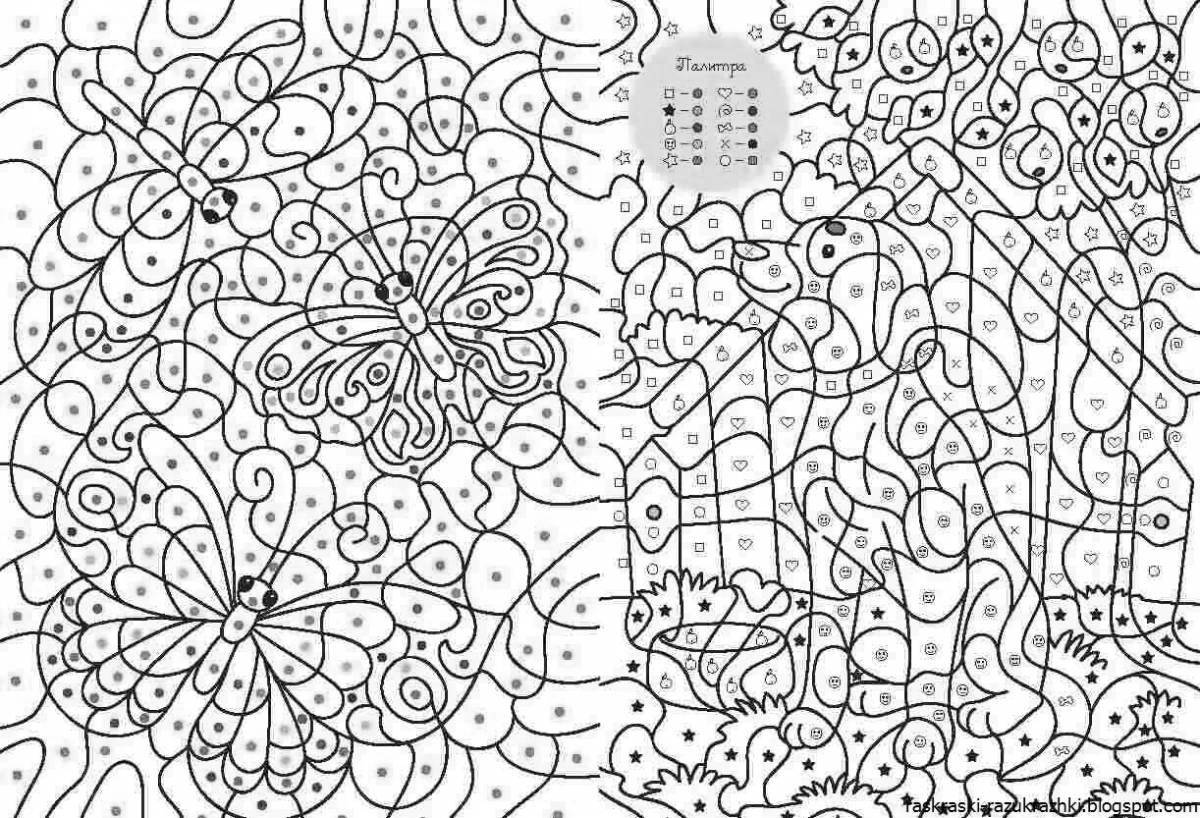 Bold drawings coloring by numbers