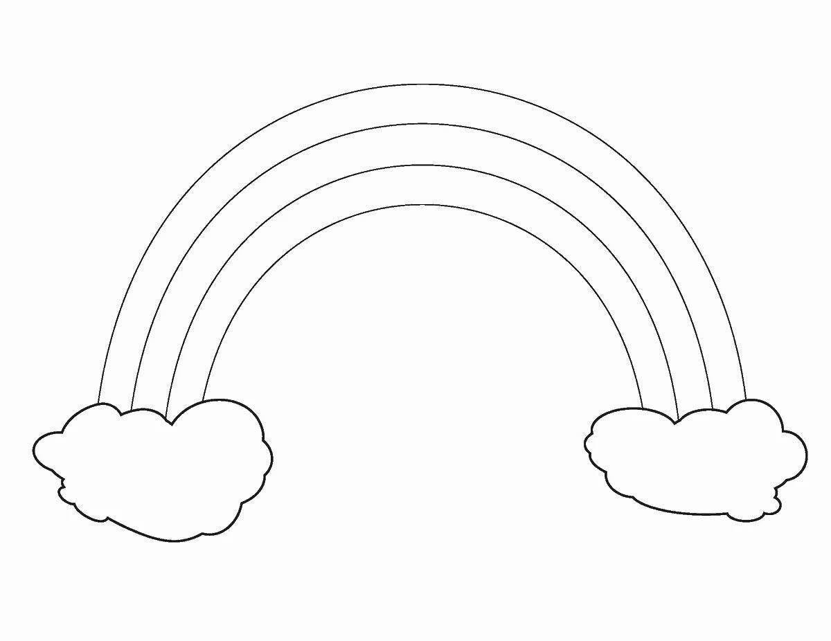 Радуга картинка для раскраски