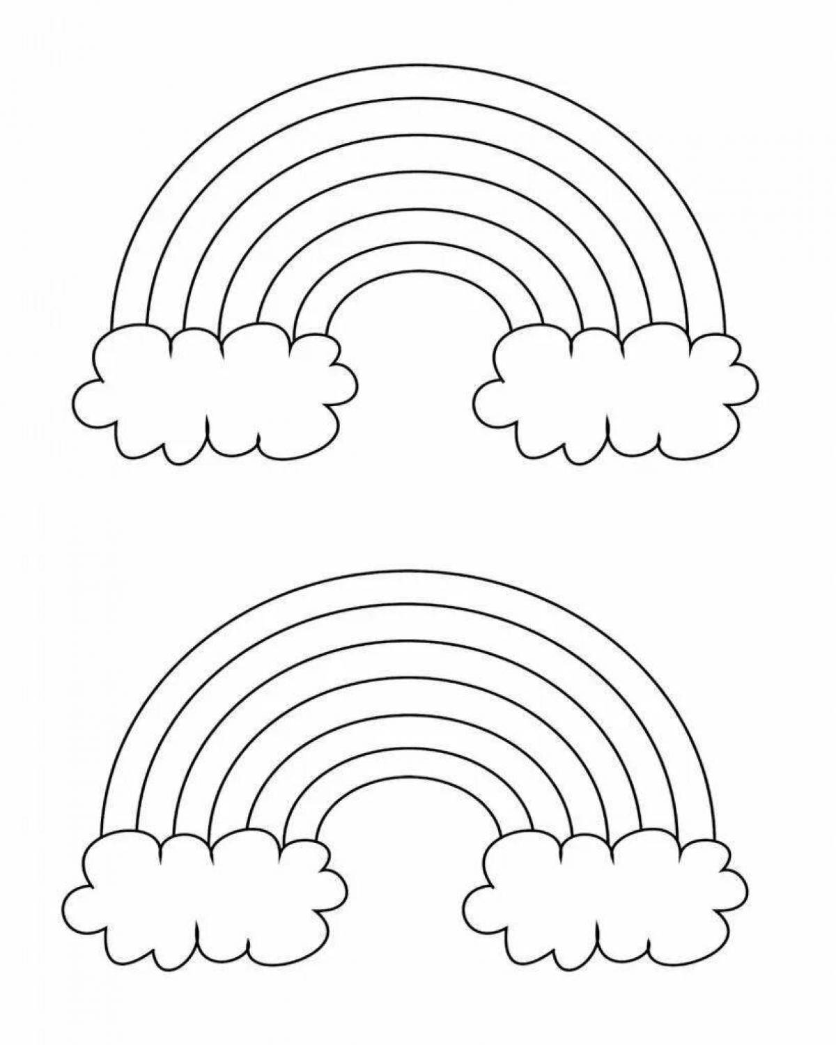 Радуга картинки для детей для раскрашивания