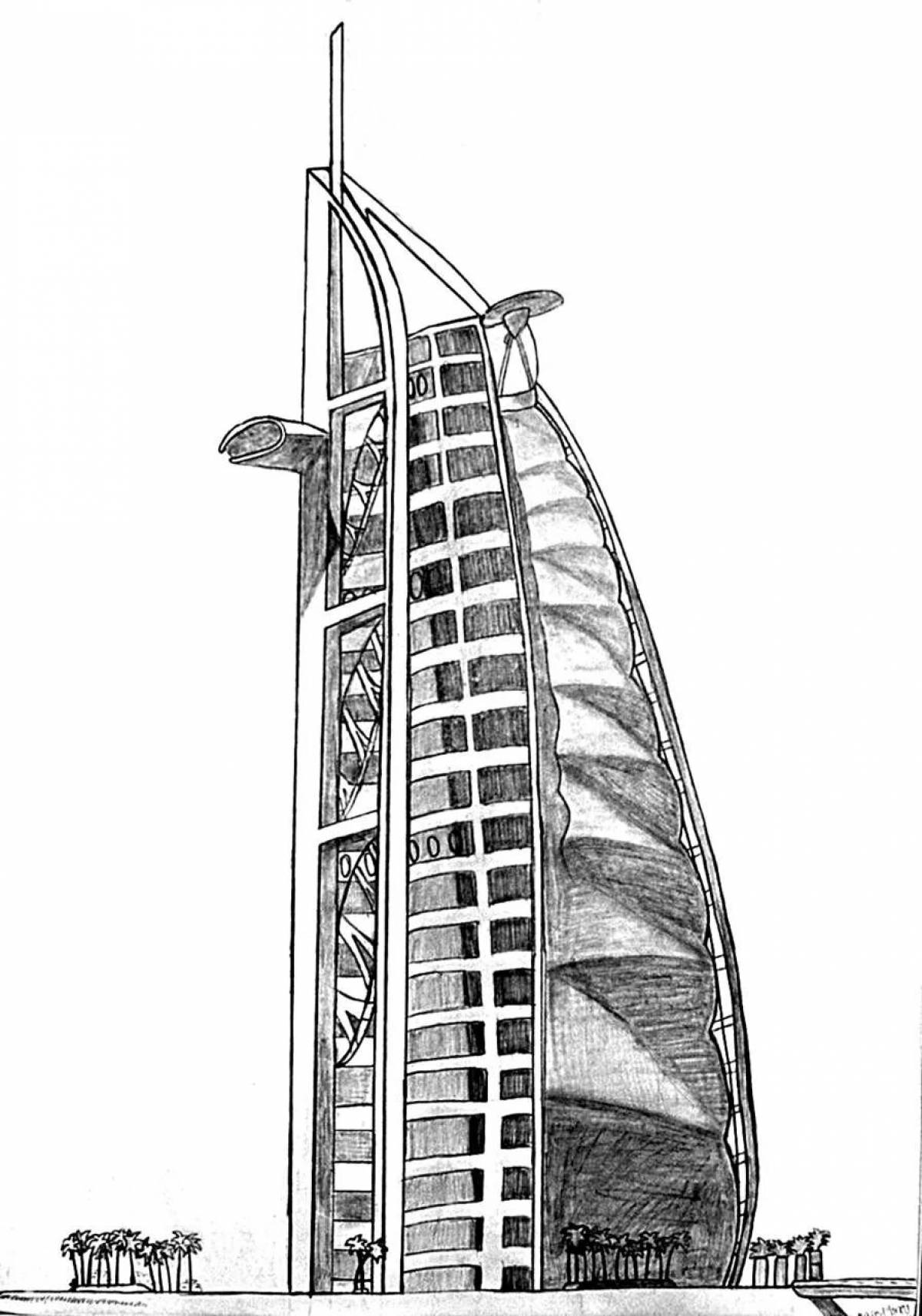 Бурдж аль араб чертежи