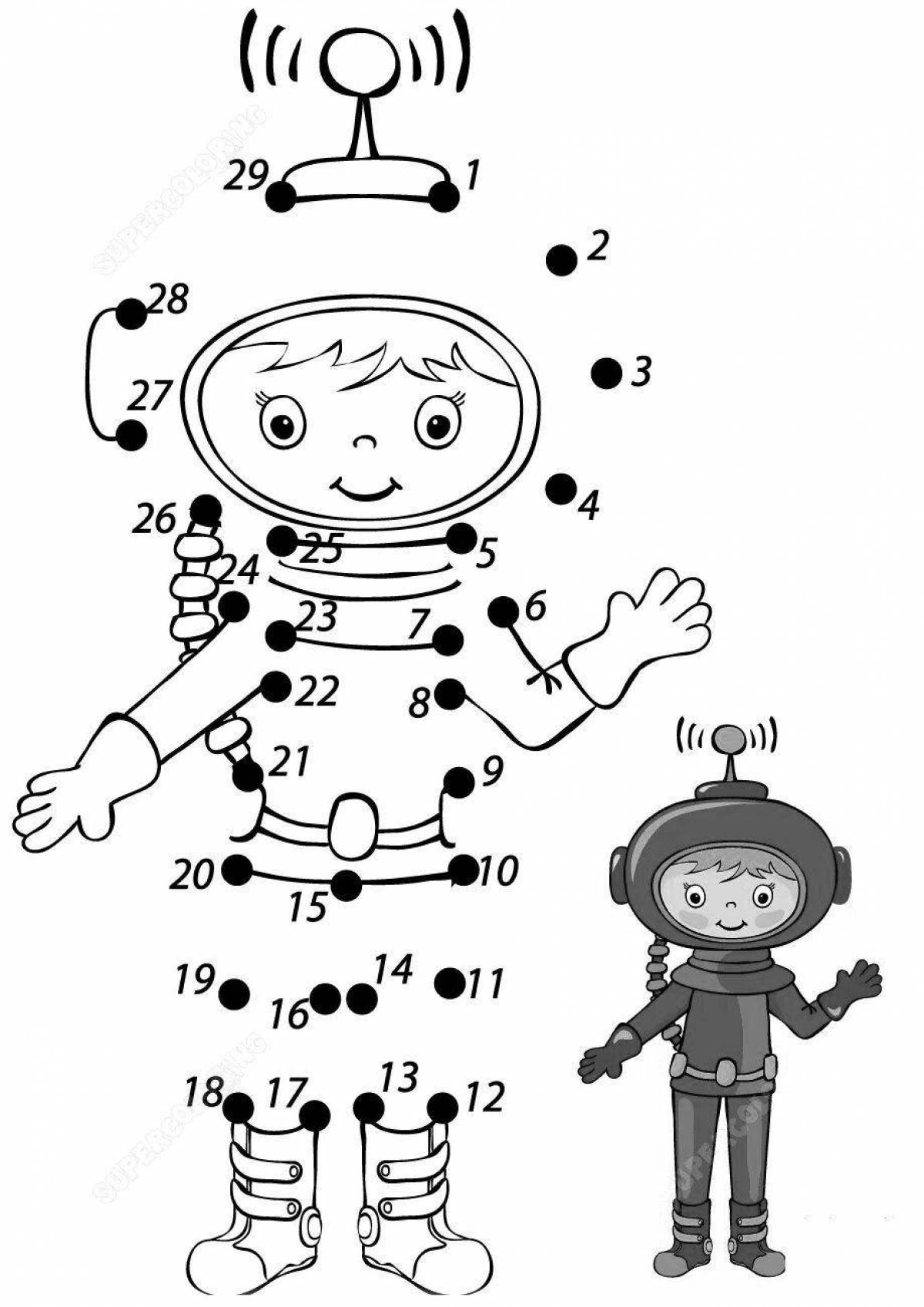 Соединять роботов. Рисование по цифрам космос. Соедини по точкам космос. Соединить по точкам космос. Космонавт соединить по точкам.