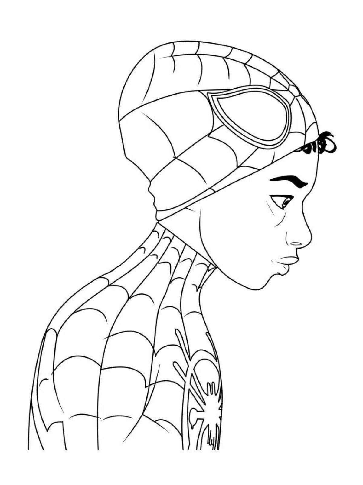 Magic Spiderman Miles coloring book