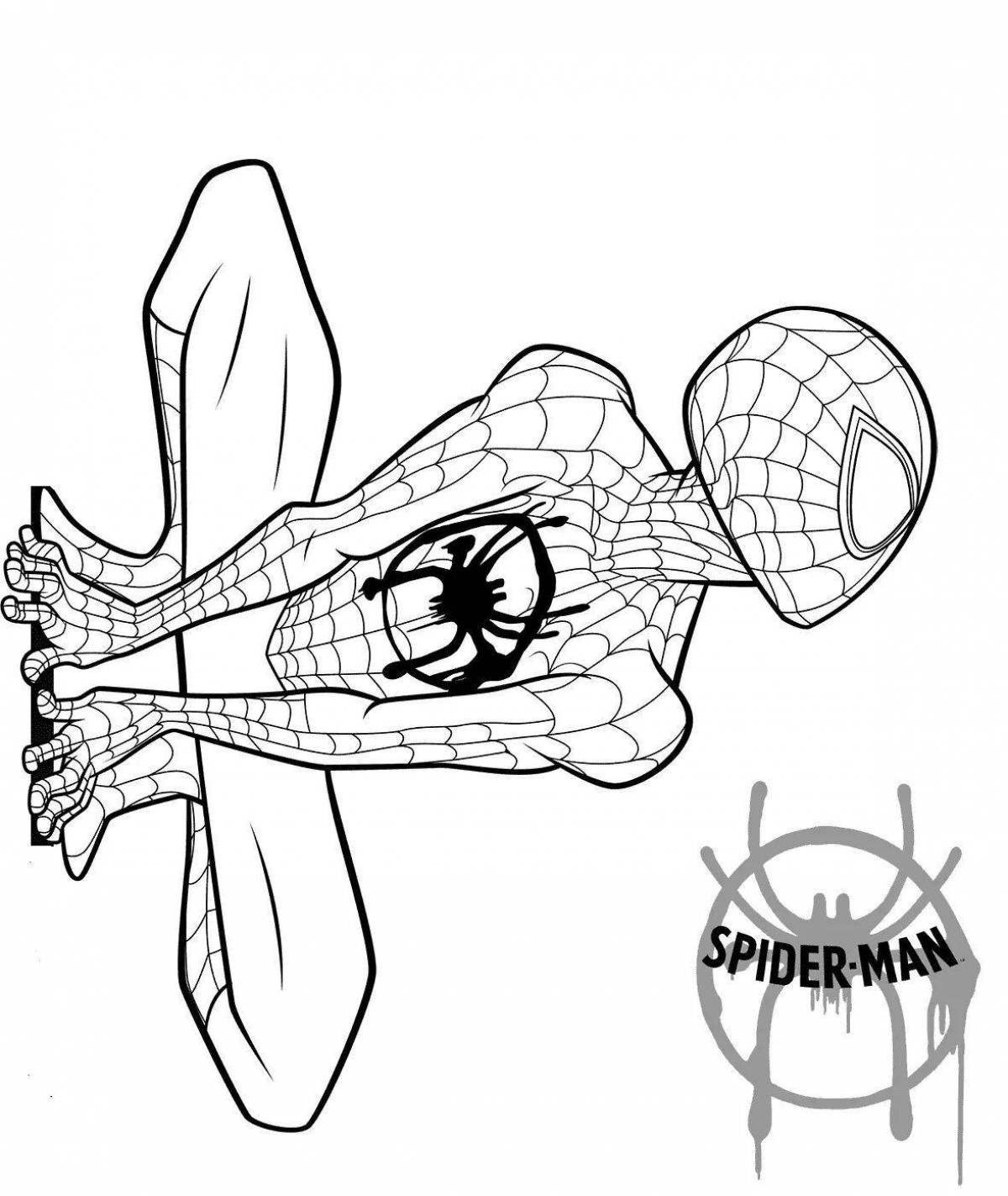 Coloring page calm spider-man miles