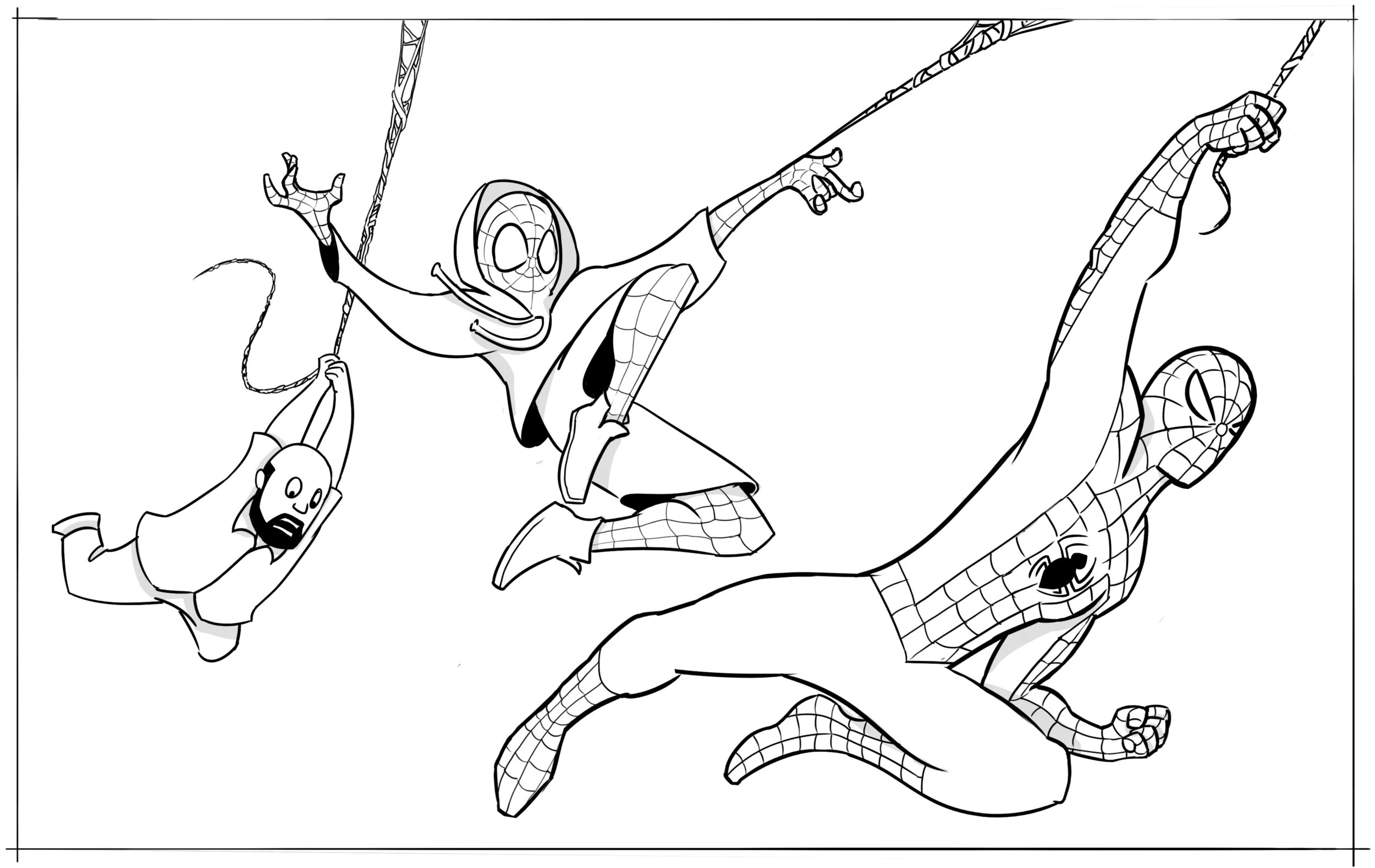 Comforting spider-man miles coloring book