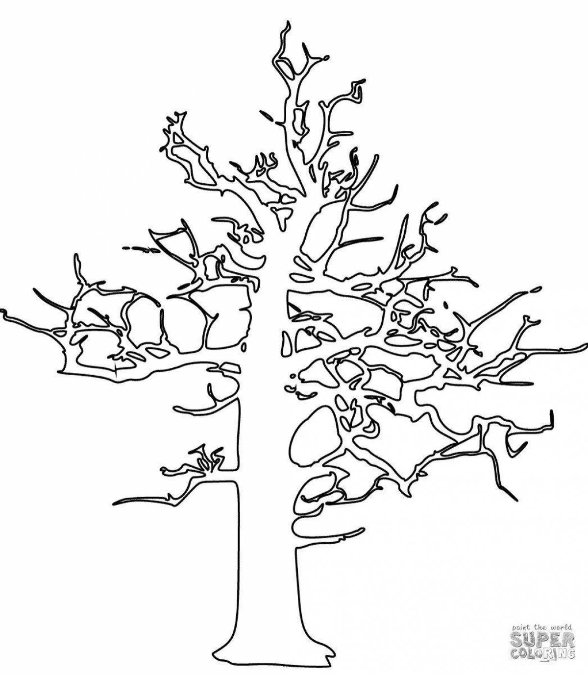 Soft coloring trees in the snow