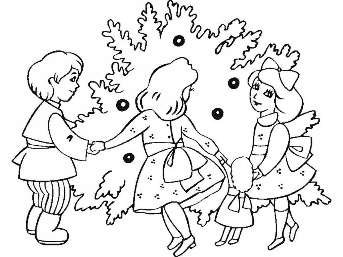 Adorable Christmas coloring book