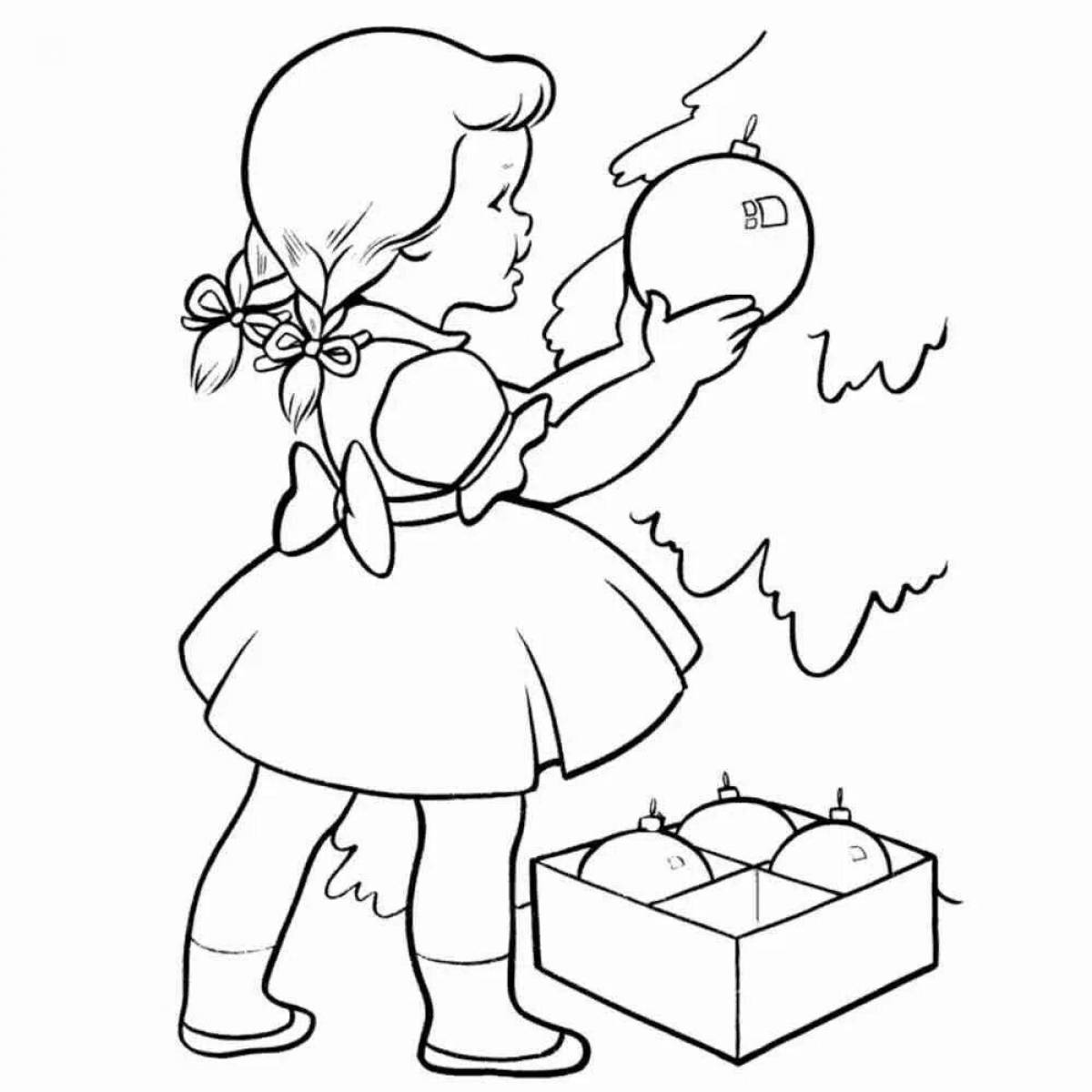 Happy new year coloring book