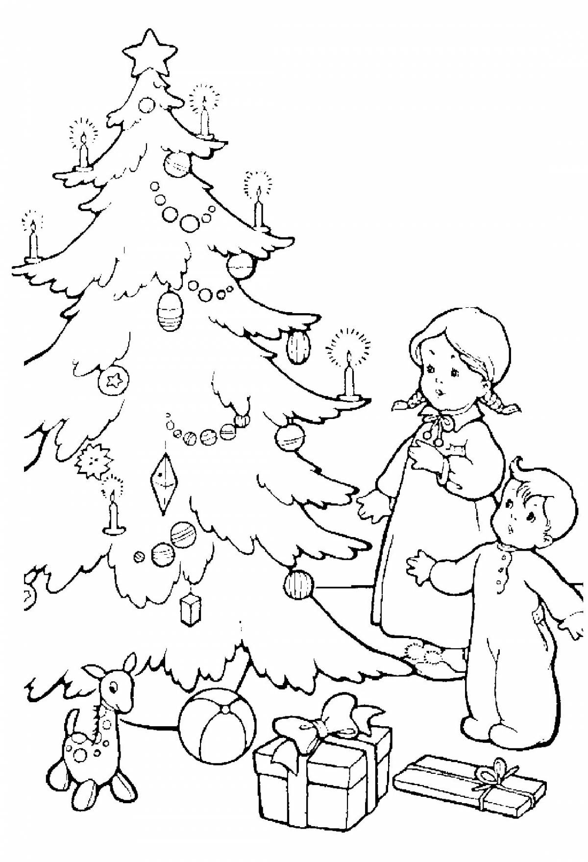 Color Crazy New Year's Eve coloring page