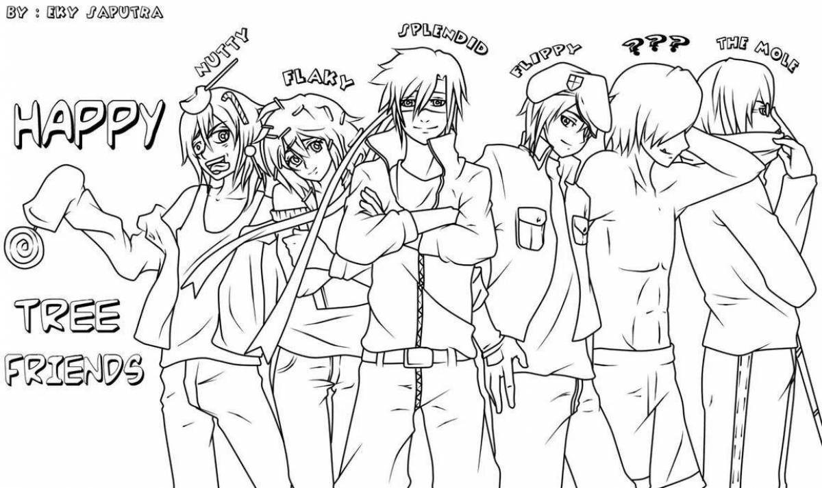 Coloring funny forest friends