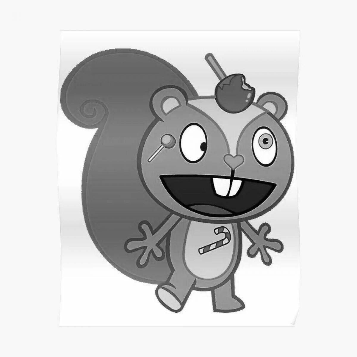 Sunny forest friends coloring page