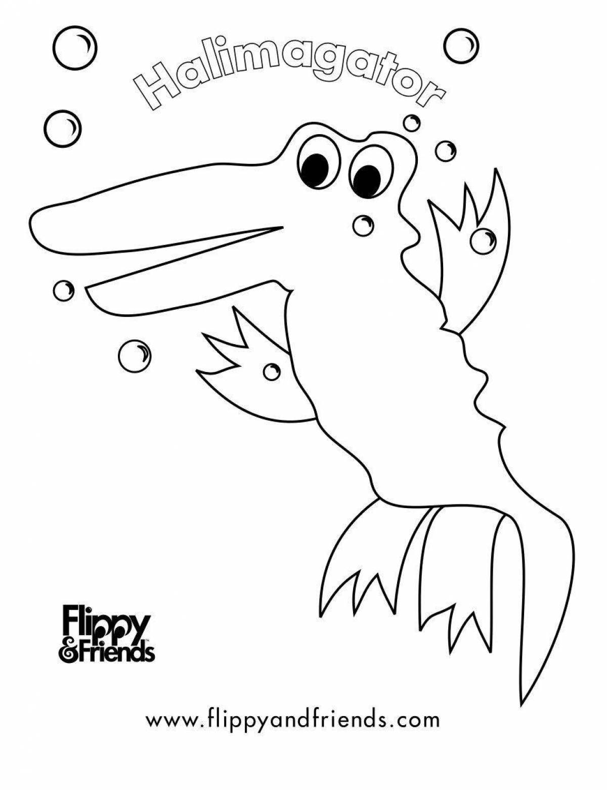 Coloring tree friends grinning