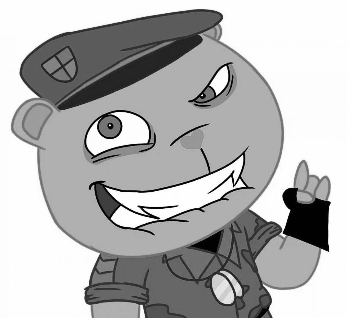 Coloring happy forest friends