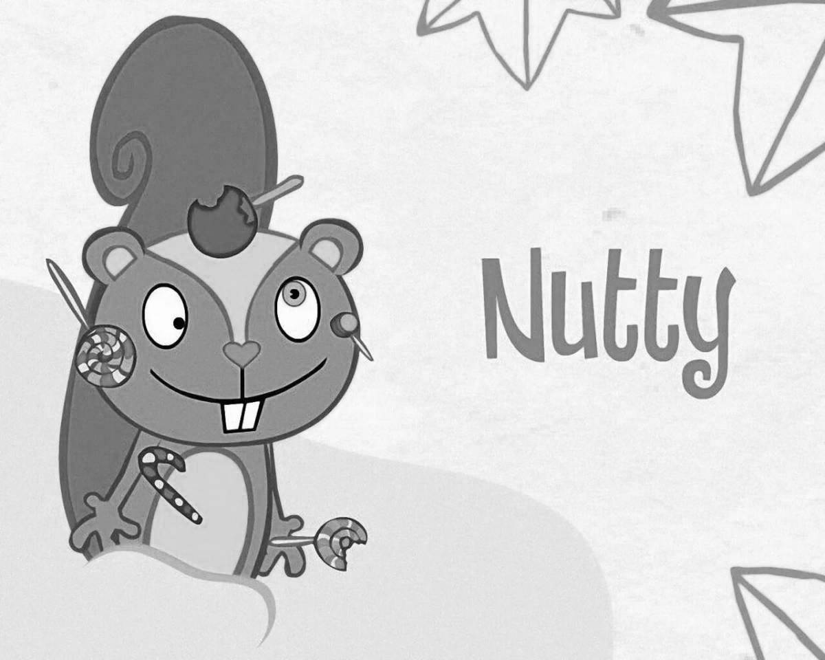 Raised tree friends coloring page