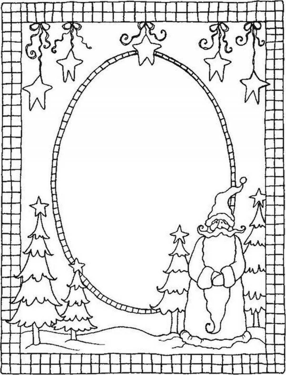 Decorated Christmas card template