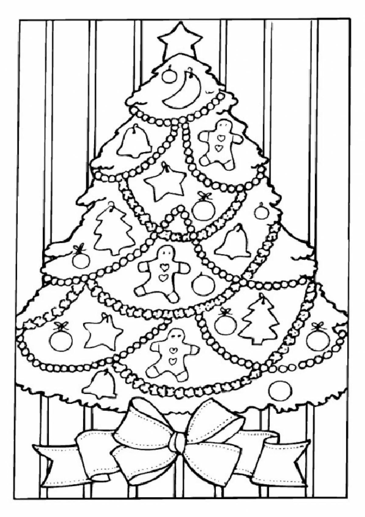 Великолепный рисунок рождественской елки