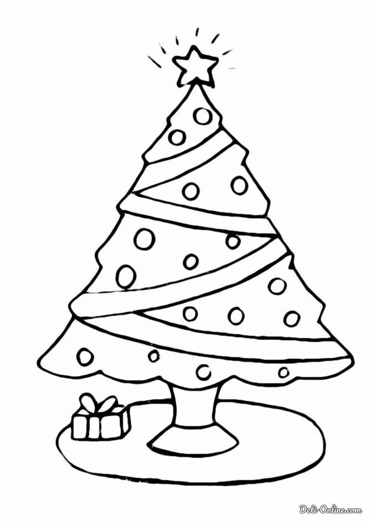 Восторженный рисунок рождественской елки