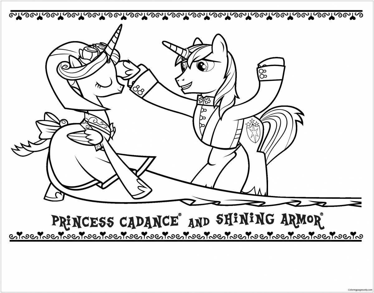 Beautiful coloring pony princess cadence
