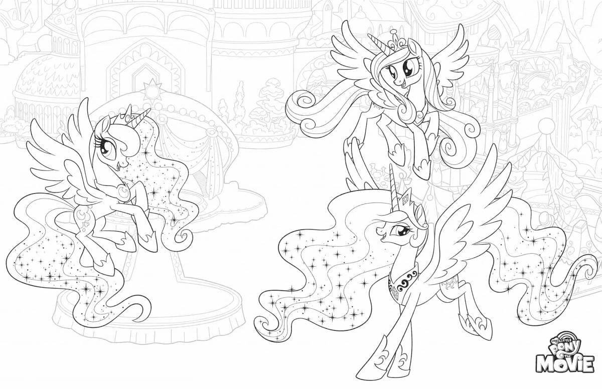 Princess cadence sparkle coloring pony