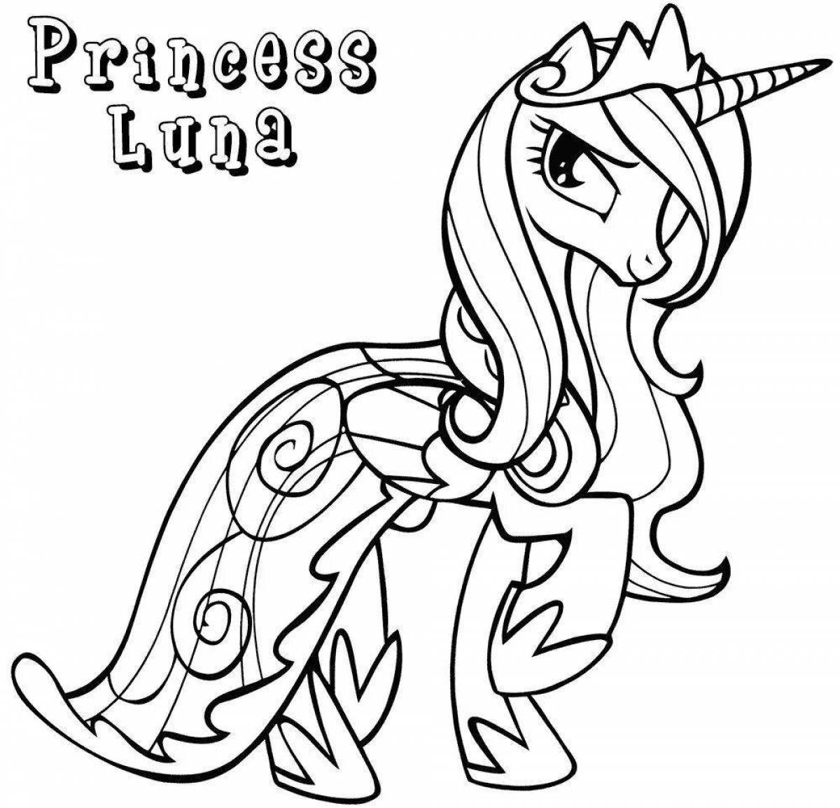 Coloring page flashing pony princess cadence