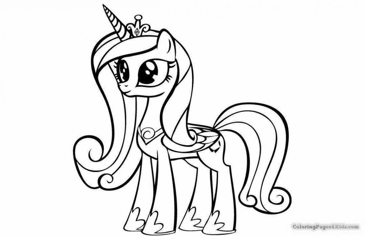 Princess cadence pony shimmer coloring page