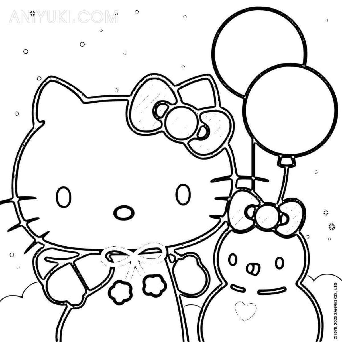 Hello kitty bunny coloring book