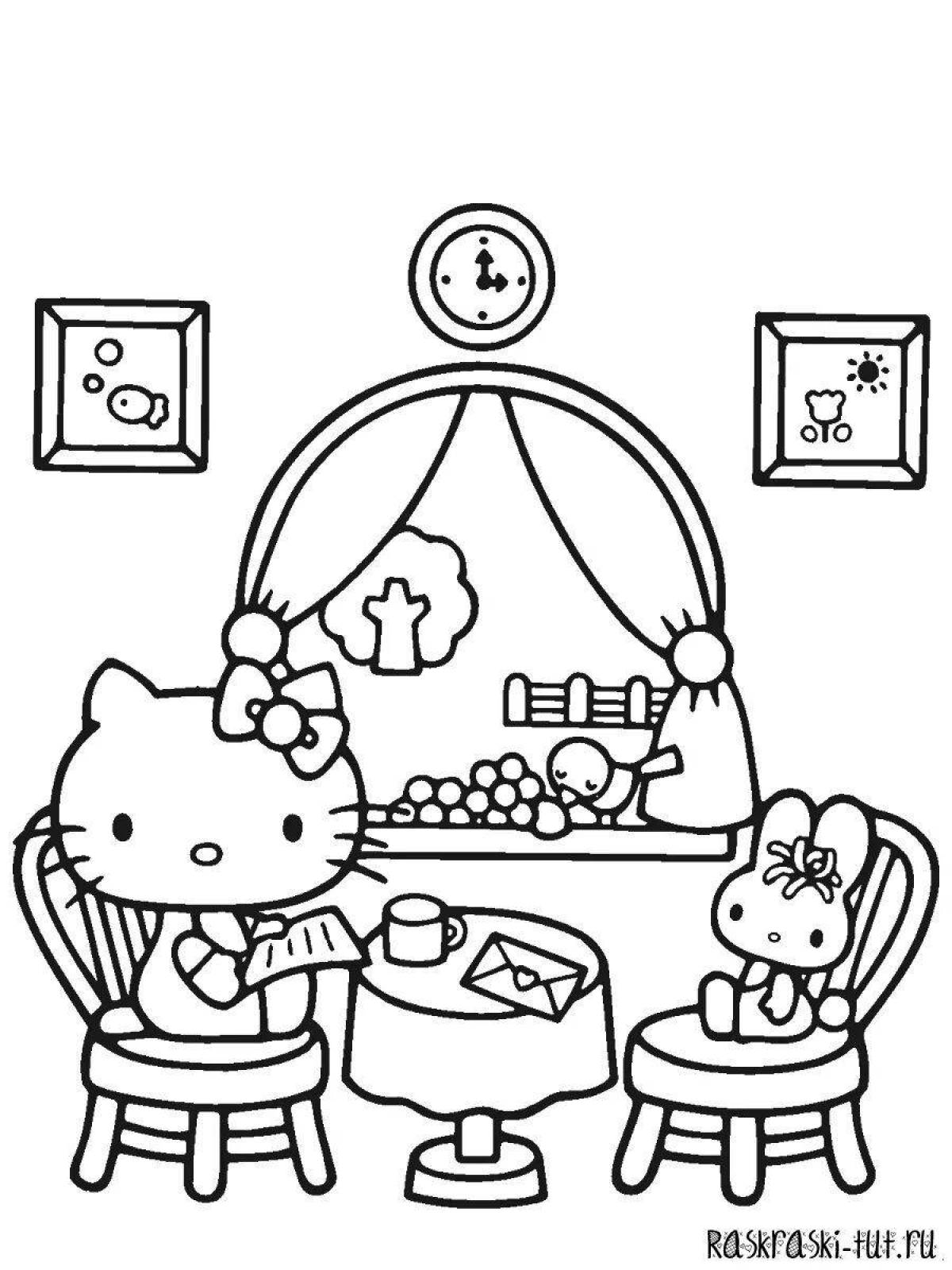 Hello kitty bunny magic coloring book