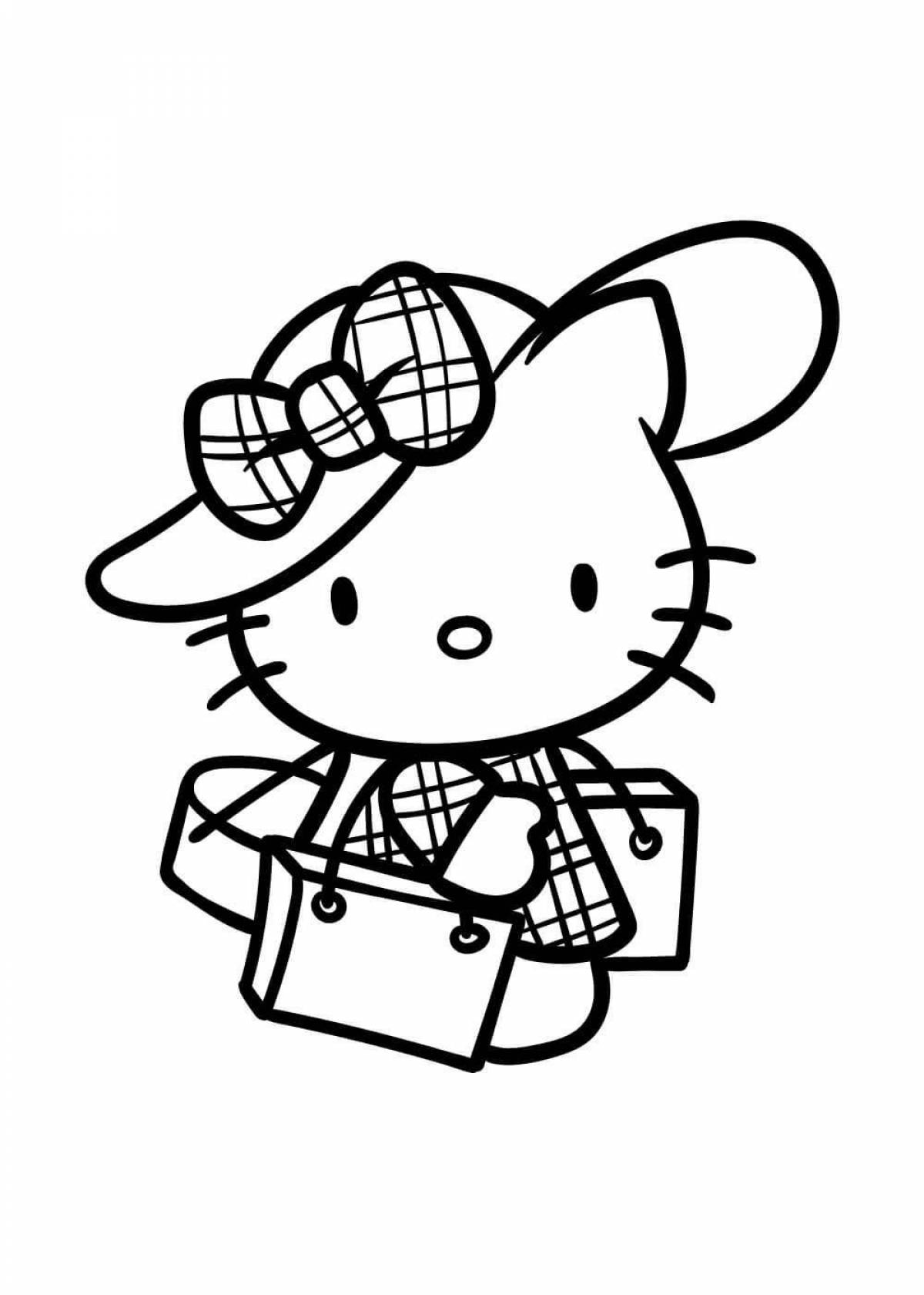 Hello kitty bunny coloring page live