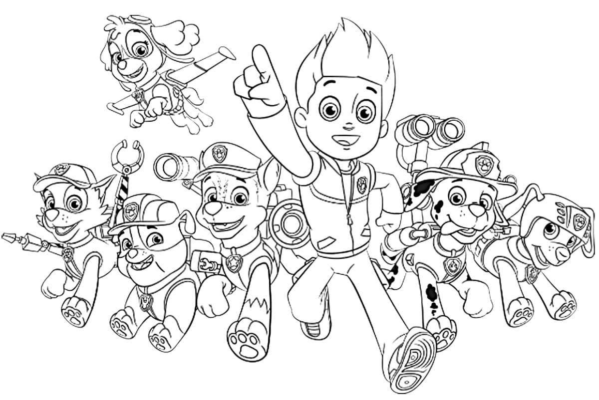 Awesome water paw patrol coloring page