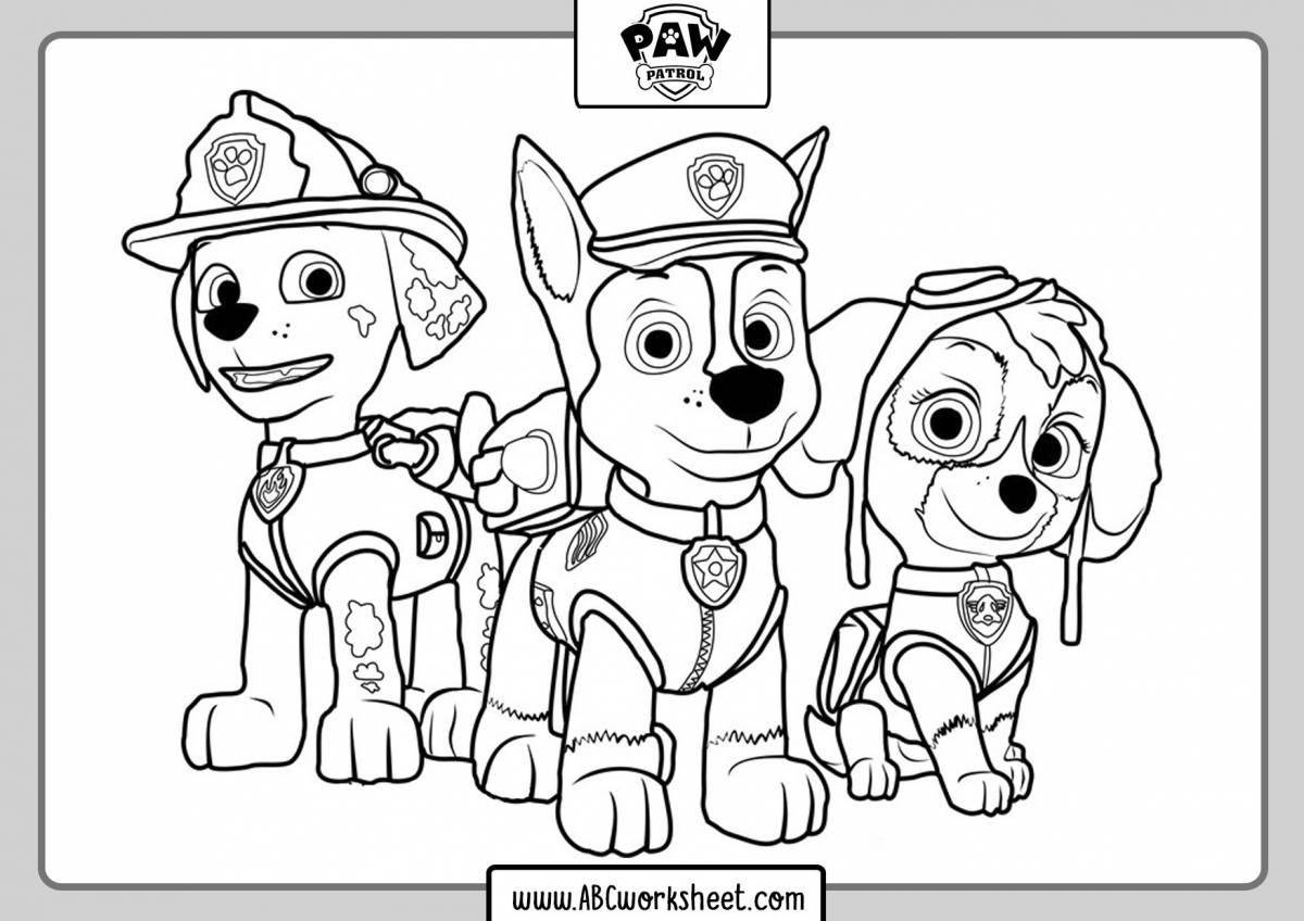 Coloring page amazing water paw patrol