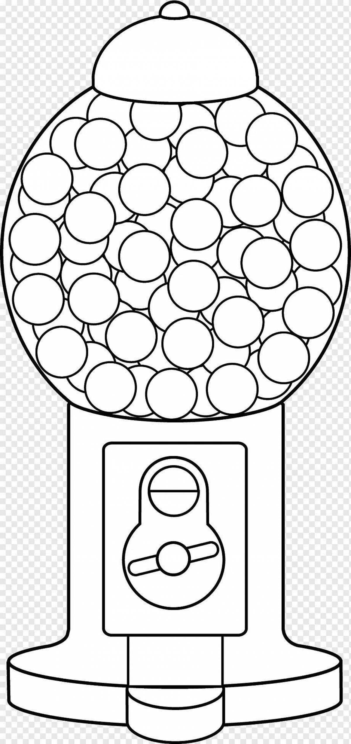 Charming game bubble kvass coloring page