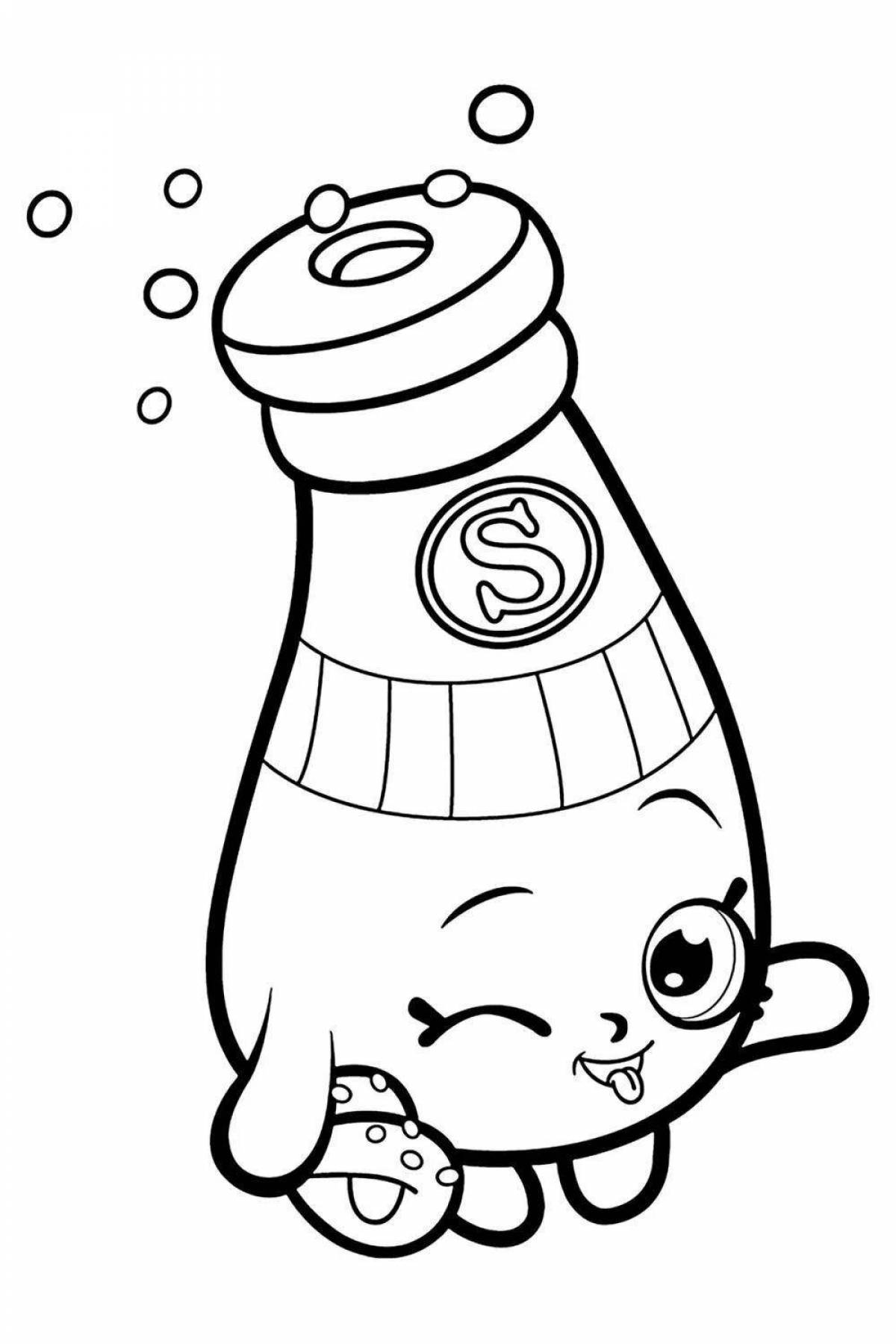 Delightful bubble kvass game coloring page