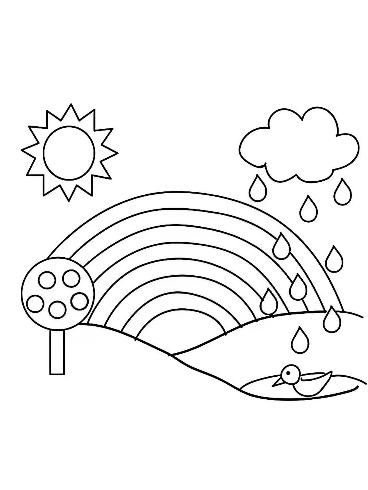 Радужная раскраска для детей