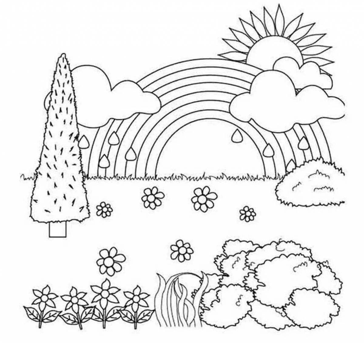 A fun rainbow coloring book for kids