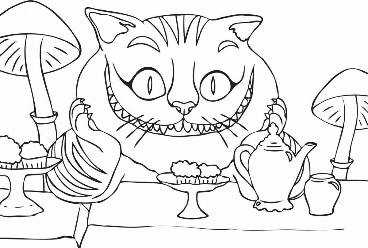Animated cartoon cat monster