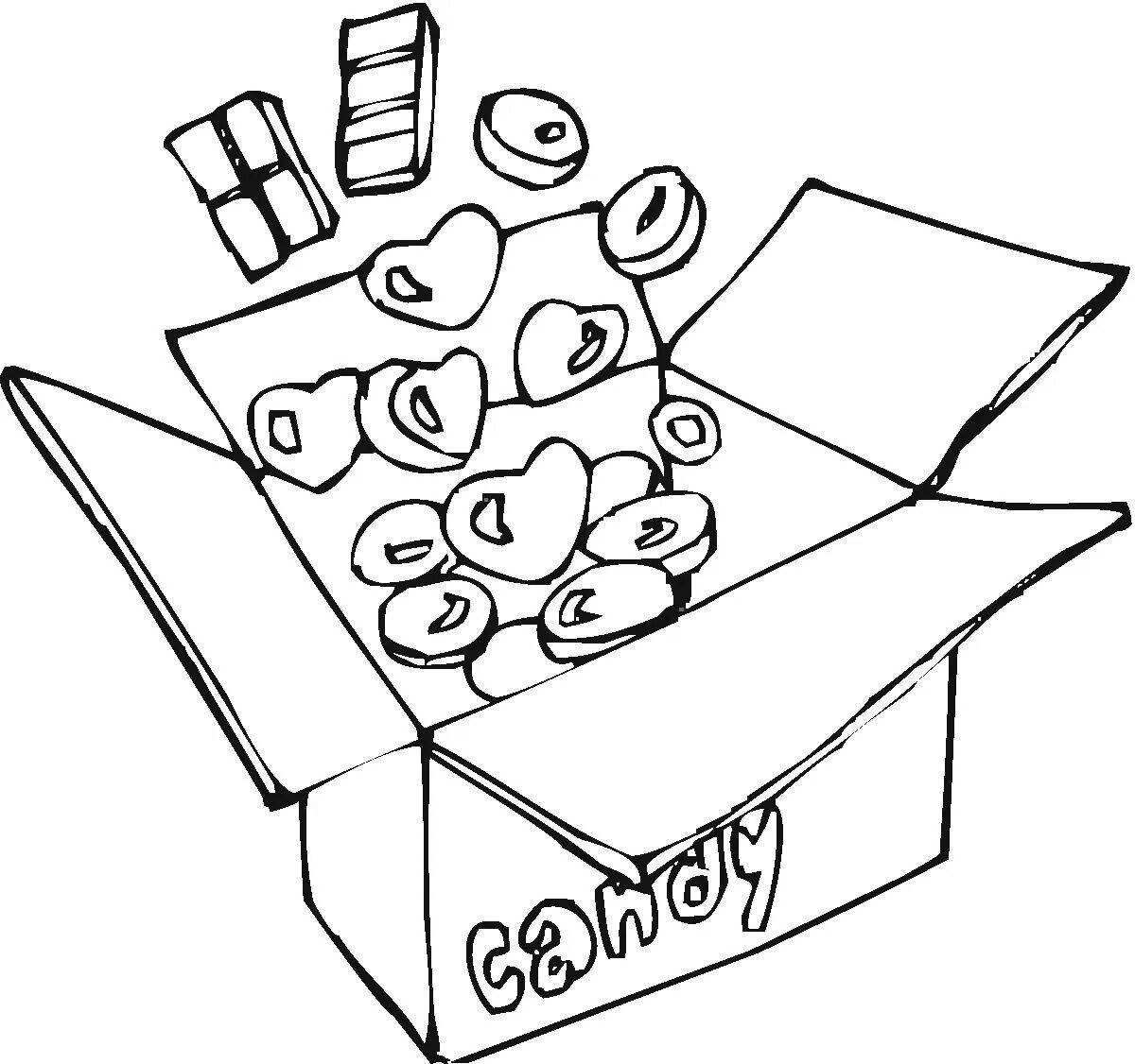 Раскраска Аппетитный мармелад в упаковке