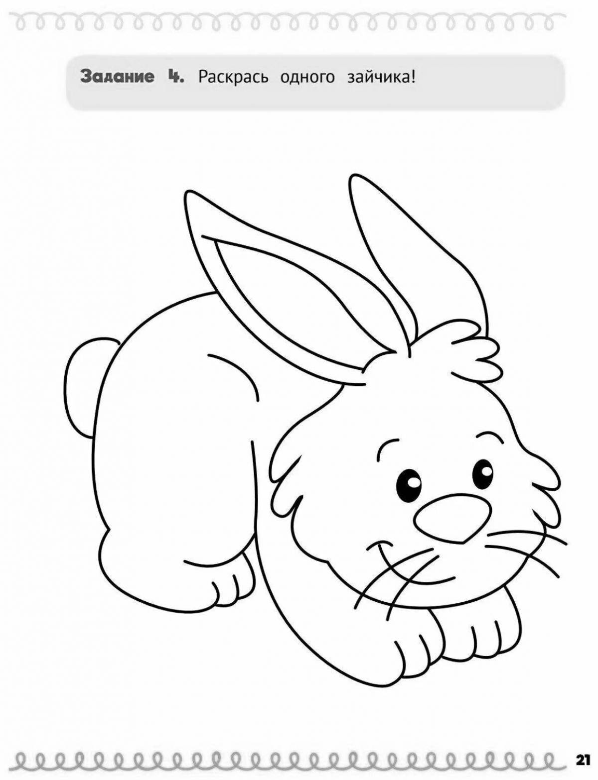 Cute bunny coloring by numbers