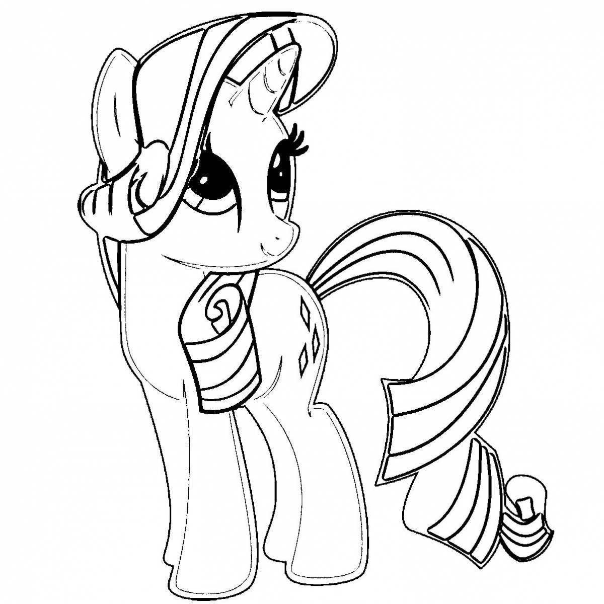 Adorable ponyville pony coloring page