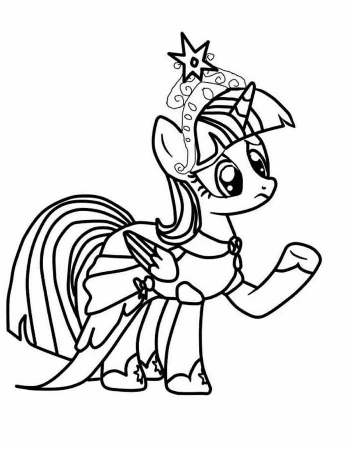 Vibrant ponyville pony coloring page
