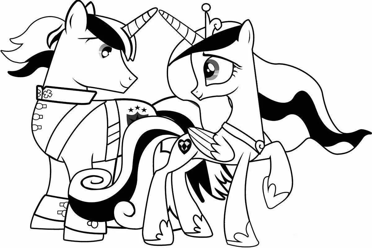 Rampant Ponyville pony coloring page