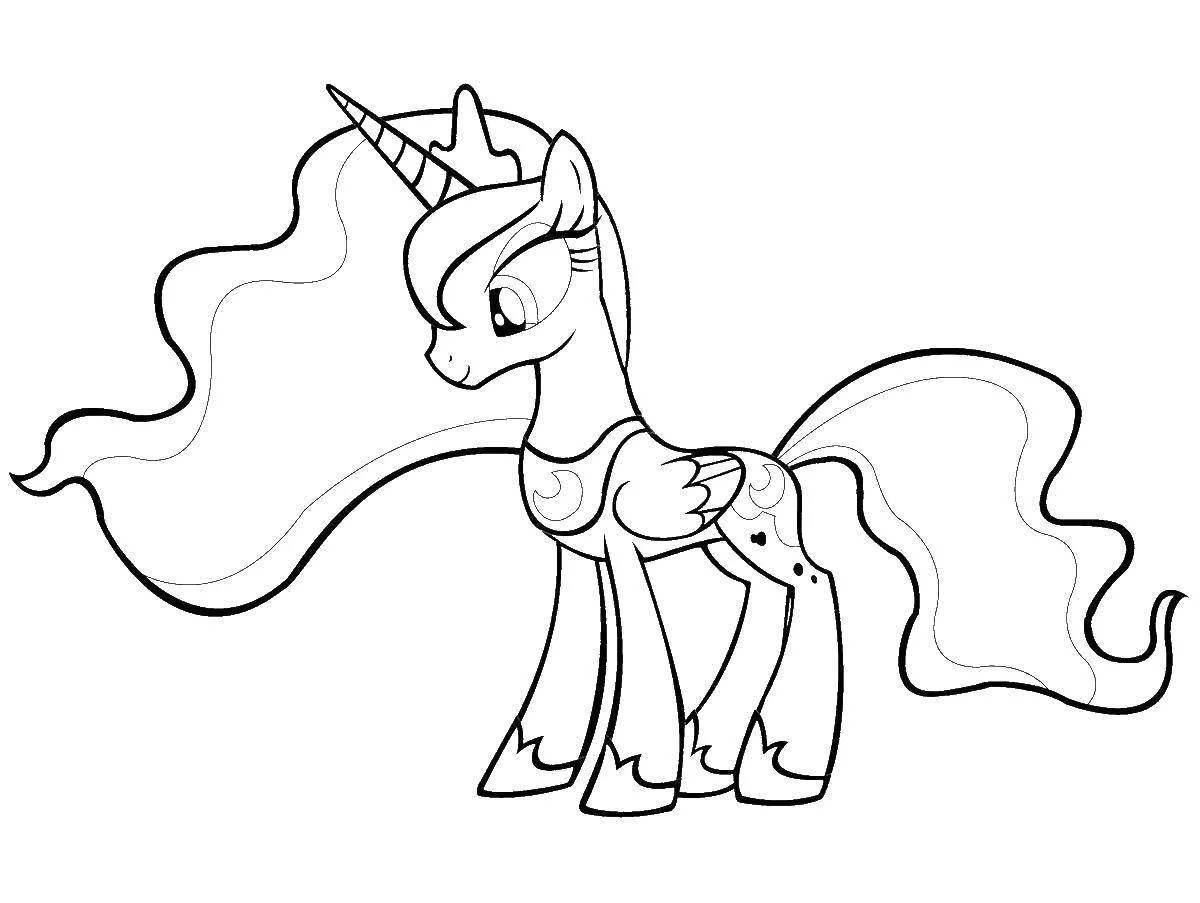 Coloring page glamor ponyville pony