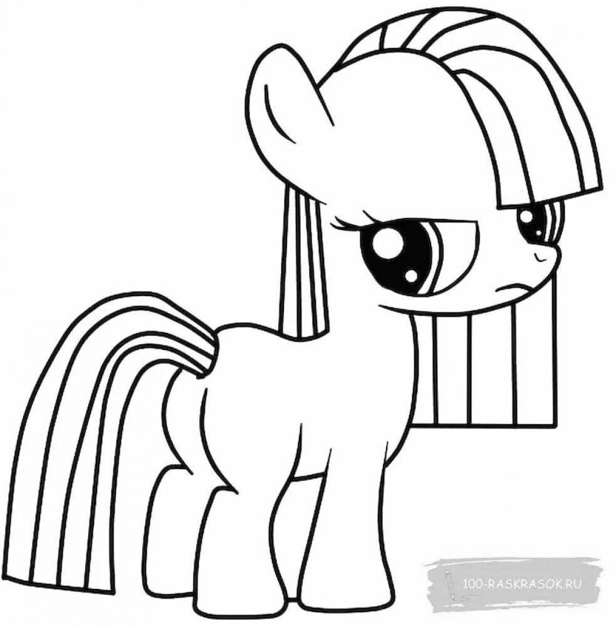 Ponyville pony coloring page